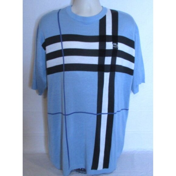 Vintage Lacoste Men's XL Blue Short Sleeve Sweater - Picture 1 of 7